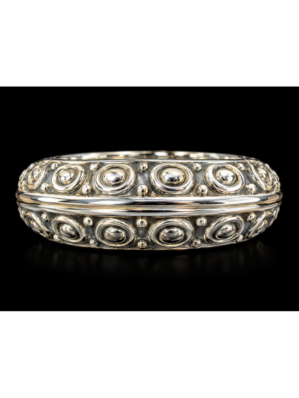 JAI by John Hardy Sterling Silver 925 Bali Dot Wide Band Ring Size 9 NEW